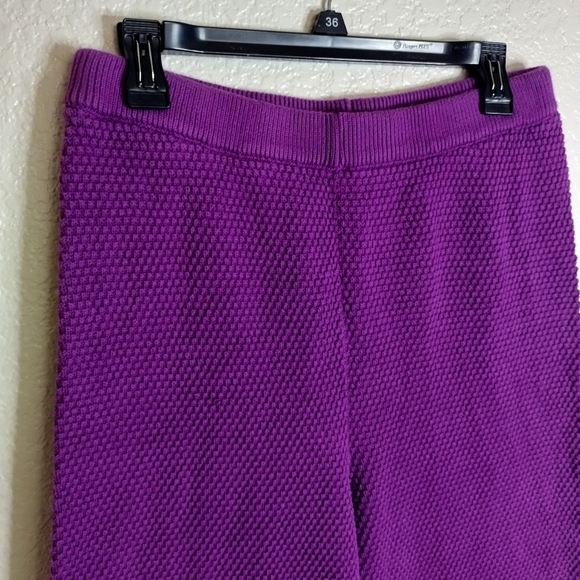Free People Beach Hailee Knit Pull On Pants Purple Sz L - Picture 3 of 10